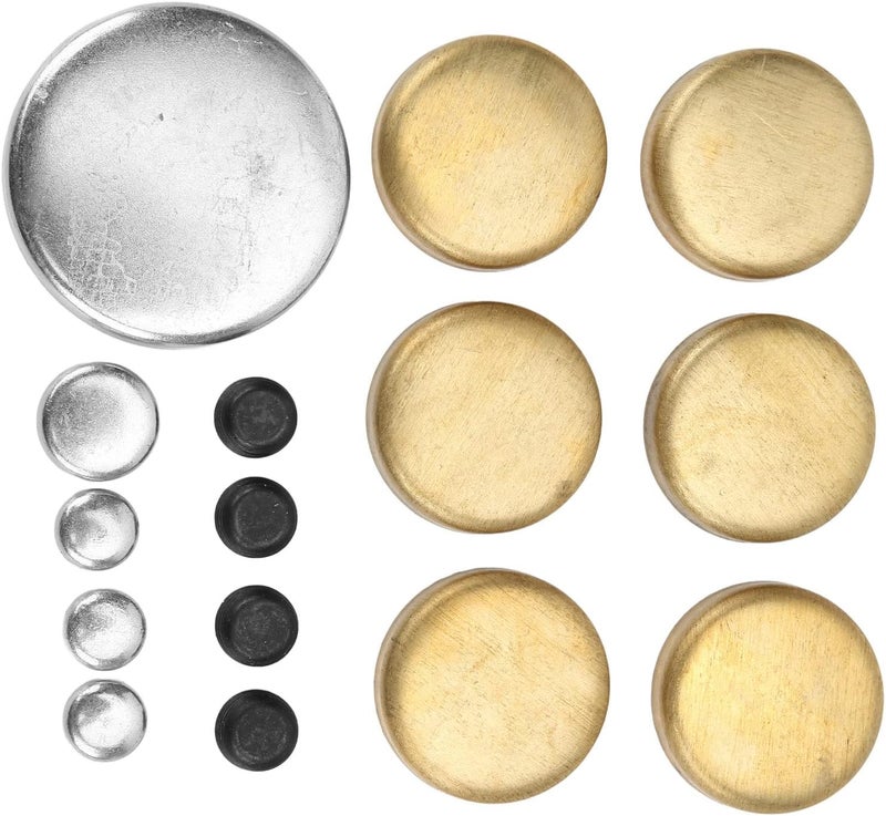 LUCKDANO Brass Freeze Plug Kit, MPE‑108BR Engine Expansion Plugs for 255ci 260ci 289ci 302ci 351ci - Image 1